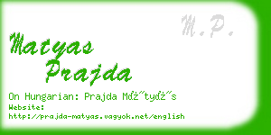 matyas prajda business card